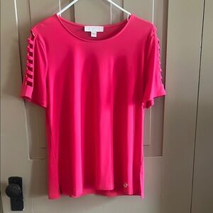 Michael Kors Pink Cut Out T-Shirt